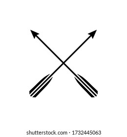 logotipo de flecha vector silhuette negro y blanco