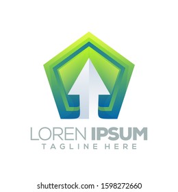 arrow logo vector, template, illustration