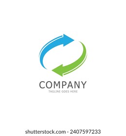 arrow logo.letter s logo template vector