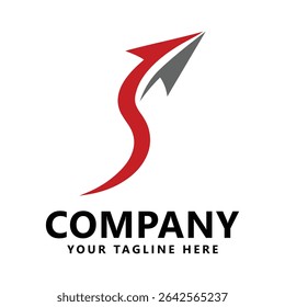 Arrow logoletter s logo template vector