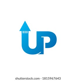 Diseño de la plantilla del logotipo de logotipo de flecha arriba