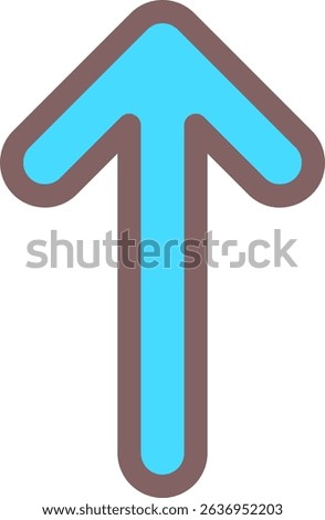 Arrow Long Up Filled Style Icon Design