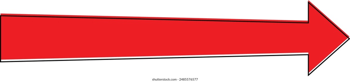 Arrow Long Icon | Arrows | Infographic Illustration | Direction Symbol | Pointer Logo| Isolated