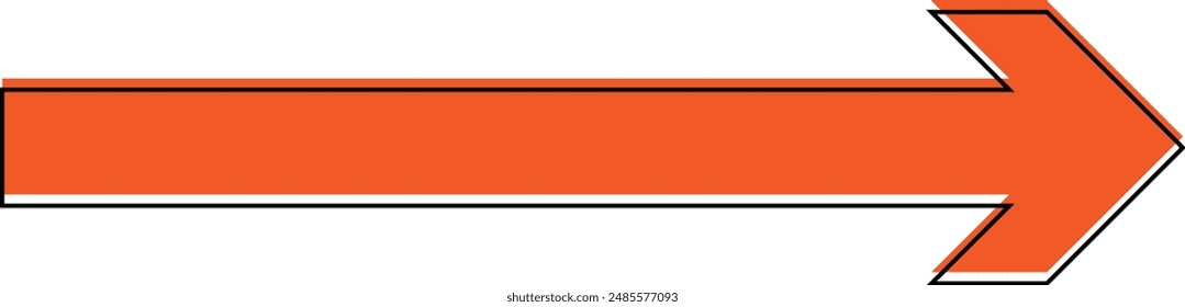 Icono de flecha larga | Flechas | Ilustración Infográfica | Símbolo de dirección | Logotipo del puntero| Aislado| Variantes