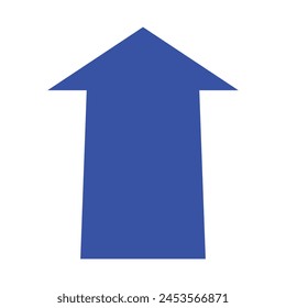 Flecha Larga Icono Flechas Azules Infografía Ilustración Dirección Símbolo Puntero Logo Arriba Signo Variantes Aisladas . Ilustración vectorial