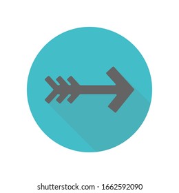 Arrow long shadow icon. Simple glyph, flat vector of arrow icons for ui and ux, website or mobile application