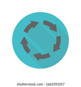 Arrow long shadow icon. Simple glyph, flat vector of arrow icons for ui and ux, website or mobile application