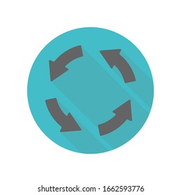 Arrow long shadow icon. Simple glyph, flat vector of arrow icons for ui and ux, website or mobile application