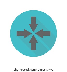 Icono de sombra larga de flecha. Glifo simple, vector plano de iconos de flecha para ui y ux, sitio web o aplicación móvil