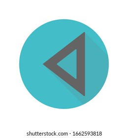 Arrow long shadow icon. Simple glyph, flat vector of arrow icons for ui and ux, website or mobile application