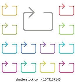 arrow, loop icon. Simple thin line, outline vector element of Arrow icons set for UI and UX, website or mobile application on white background