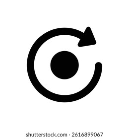 Arrow Looping Around Circle for Pivot Icon