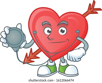 Arrow love cartoon character style in a Doctor costume with tools