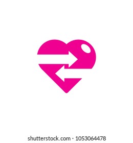 Arrow Love Logo Icon Design
