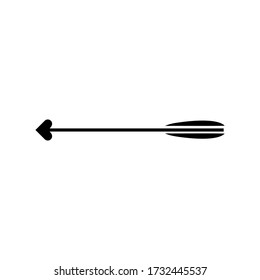 arrow love logo vector silhouette