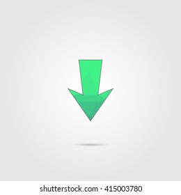 arrow with low poly design 
