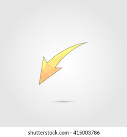 arrow with low poly design 