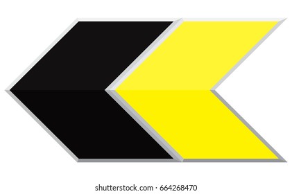 Arrow for make caution sign or tape.