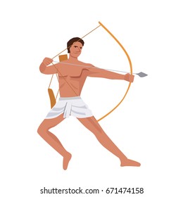 arrow man flat illustration