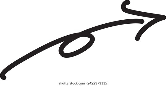 Arrow mark in handwritten style _black