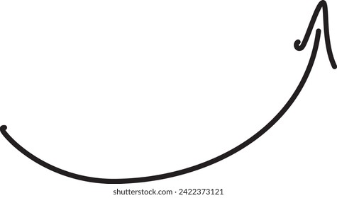 Arrow mark in handwritten style _black