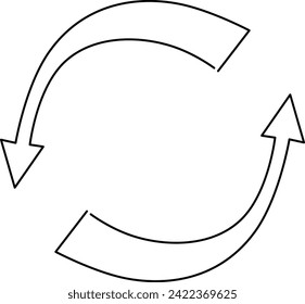 Marca de flecha en estilo manuscrito Negro