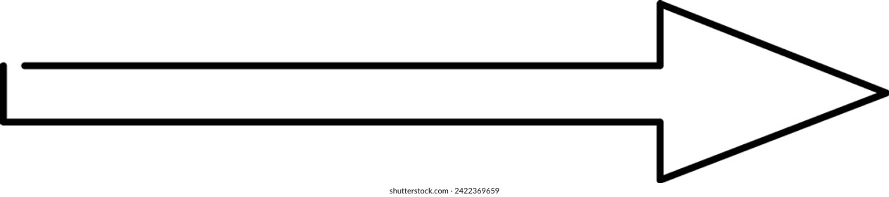Marca de flecha en estilo manuscrito Negro