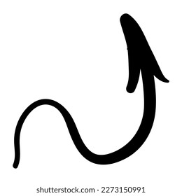 Arrow mark icon. Hand drawn arrow illustration. Vector isolated on white background.