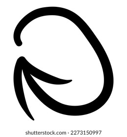 Arrow mark icon. Hand drawn arrow illustration. Vector isolated on white background.