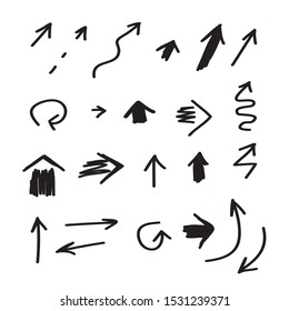 Arrow mark icons. Collection of stlylized arrow signs for your design