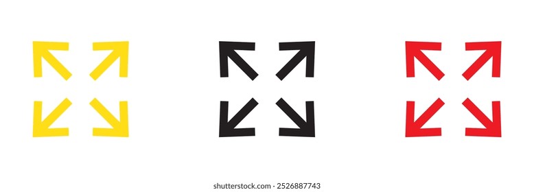 arrow maximize icon two arrows expand icons resize zoom scale icon