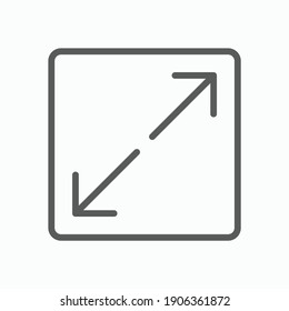 arrow maximize icon, arrow vector