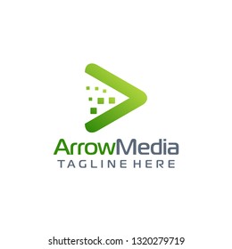 arrow media logo design