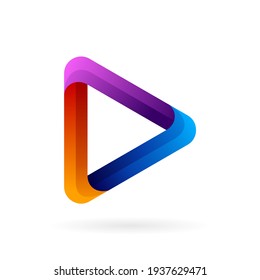 arrow media logo vector icon