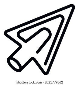 Arrow metal part icon. Outline Arrow metal part vector icon for web design isolated on white background
