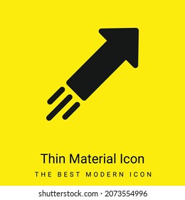 Arrow minimal bright yellow material icon
