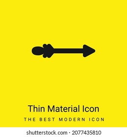 Arrow minimal bright yellow material icon