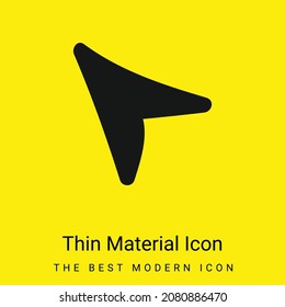 Arrow minimal bright yellow material icon