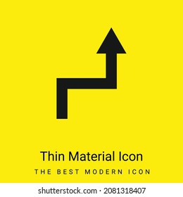 Arrow minimal bright yellow material icon