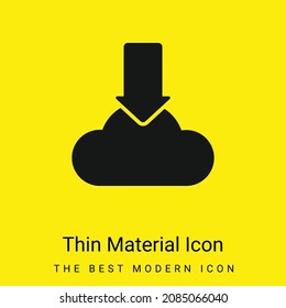 Icono de material amarillo brillante mínimo