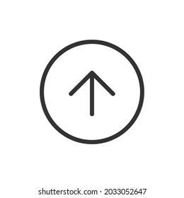 Arrow minimal line icon. Web stroke symbol design. Arrow sign isolated on a white background. Premium line icon.