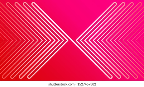 Arrow minimal lines wave pattern abstract red background