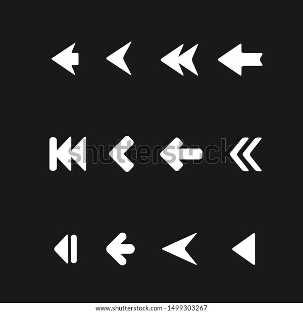 Arrow Minimalist Icon Set Stock Vector (royalty Free) 1499303267 