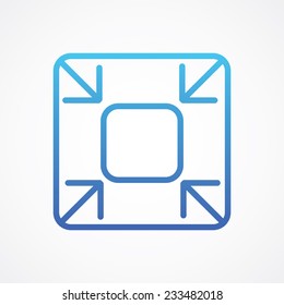 Arrow Minimize Scale Resize icon. Vector illustration for web sites and mobile applications. Simple Flat Metro design style. ESP10