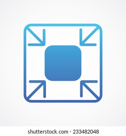 Arrow Minimize Scale Resize icon. Vector illustration for web sites and mobile applications. Simple Flat Metro design style. ESP10