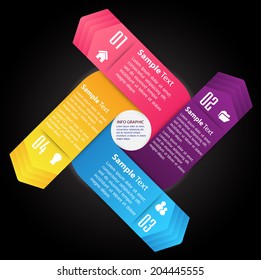 Arrow modern creative design template for website, graphic, icon, number. 