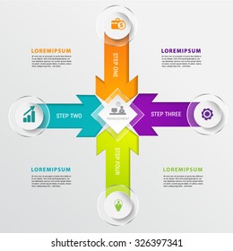 Arrow Modern Infographic design element banner.