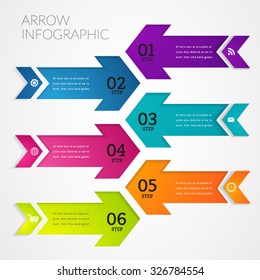 Arrow Modern Infographic design element banner.