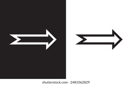 Arrow modern line style icon. isolated on white and black background. EPS 10