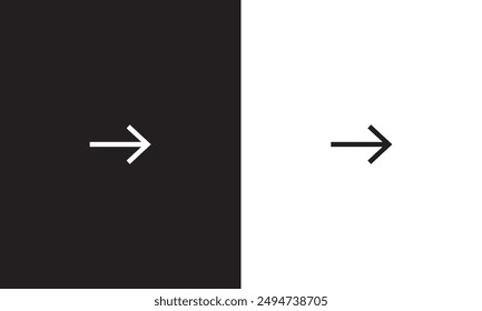 arrow modern line style icon. isolated on white and black background. Vector illustration. EPS 10